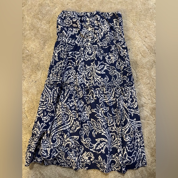 American Eagle Outfitters Navy and White Maxi Skirt - Picture 1 of 2